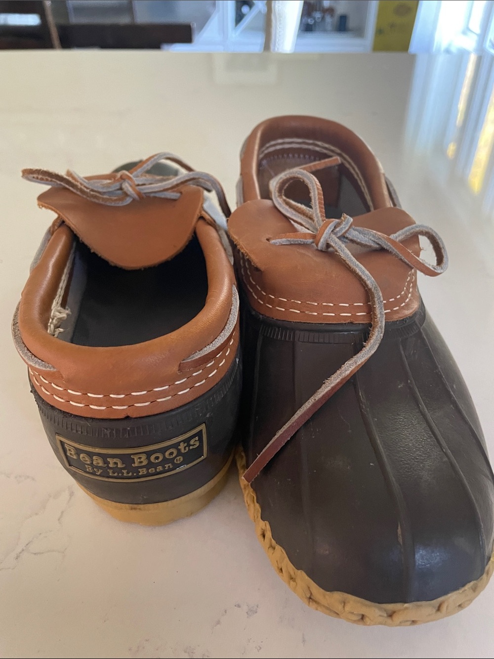 L.L. Bean women’s Brown Leather & Rubber Moc